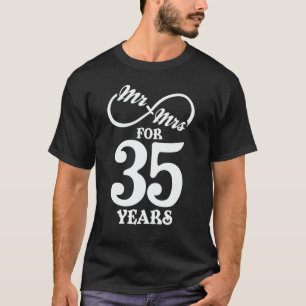 T-shirt M. & Mme Pour 35 ans 1er anniversaire Mariage