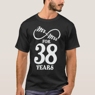 T-shirt M. & Mme Pour 38 ans 1er anniversaire Mariage