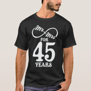 T-shirt M. & Mme Pour 45 Anniversaire du 45e Mariage