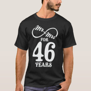 T-shirt M. & Mme Pour 46 ans 1er anniversaire Mariage