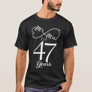 T-shirt M. & Mme Pour 47 Anniversaire du 47e Mariage