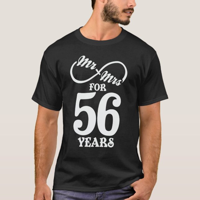 T-shirt M. & Mme Pour 56 ans 56e anniversaire de Mariage (Devant)