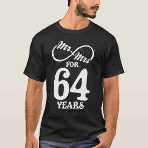 T-shirt M. & Mme Pour 64 ans 1er anniversaire Mariage