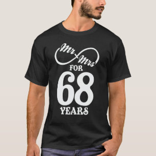T-shirt M. & Mme Pour 68 ans 1er anniversaire Mariage