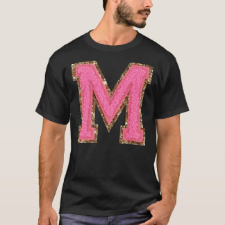 T-shirt M - Parties scintillant Bubblegum Varsity Lettre P