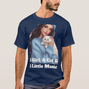 T-shirt M pour fille magique - Lettre M Orange pois