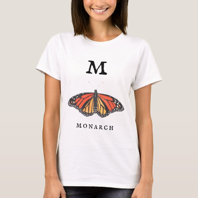 T-shirt "M" pour Monarch (Devant)