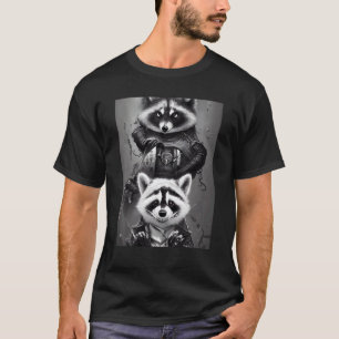 T-shirt M. Raccoon Diable Souriant sombre Horreur Graphiqu