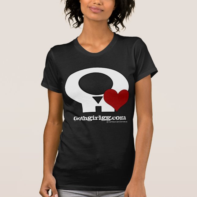 T-shirt M. Rattles Skull avec le coeur (Devant)