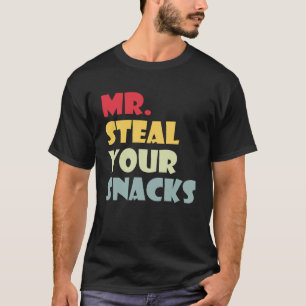 T-shirt M. Steal Tes snacks Amusant Nourriture snacks Amus
