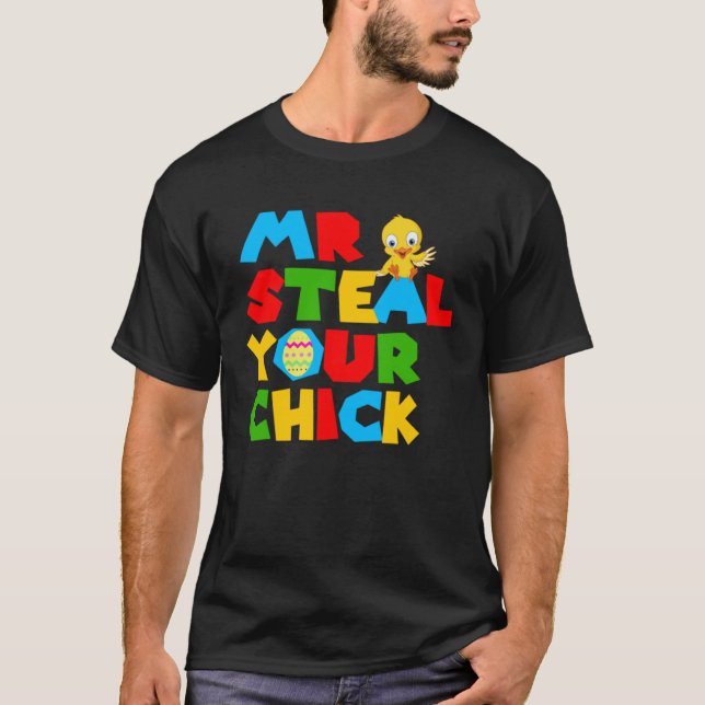 T-shirt M. Steal Your Chick Easter Boys Toddlers Printemps (Devant)