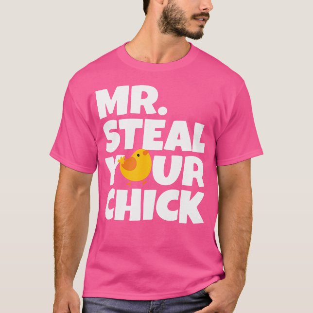 T-shirt M. Steal Your Chick Easter Chicken Boys Egg Huntin (Devant)