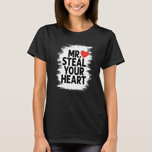T-shirt M. Steal Your Heart Valentines Day Love Boys 1 (Devant)