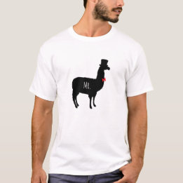 T-shirt M.T-shirt de nouveaux mariés de lama