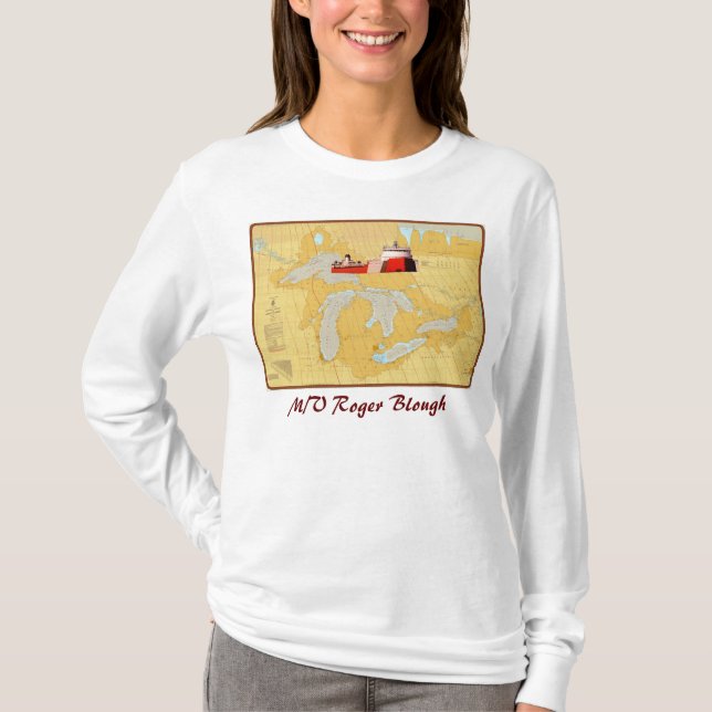 T-shirt \ M/v Roger Blough Great Lakes bateau sur le (Devant)