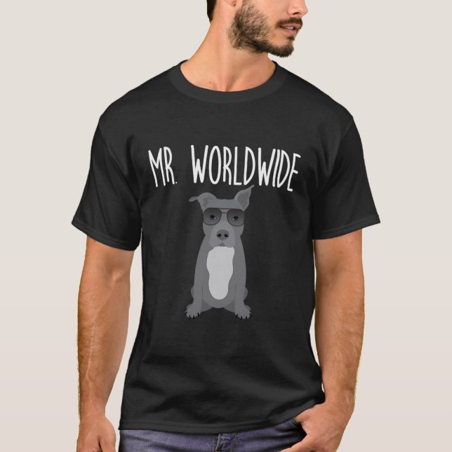 T-shirt M. Worldwide Funny Pitbull Apparel (Devant)