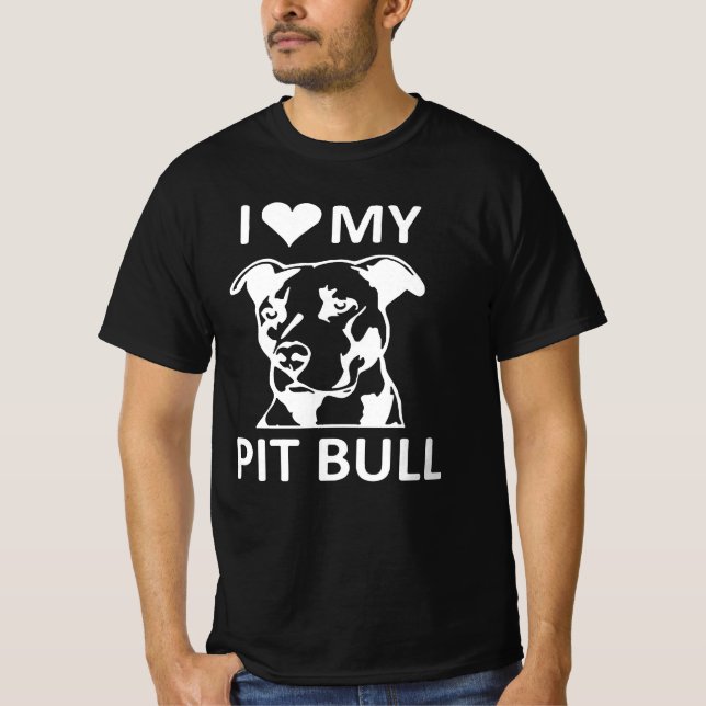 T-shirt M. Worldwide I Love Pitbull (Devant)
