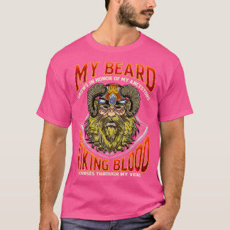 T-shirt Ma Barbe Grandit En L'Honneur De Mes Ancêtres Viki
