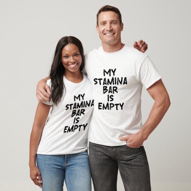 T-shirt Ma barre d'endurance est vide (Unisexe)