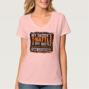 T-shirt Ma bataille papa de trop 2 leucémies