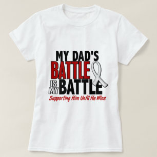 T-shirt Ma bataille trop 1 CANCER d'OS/POUMON de papa