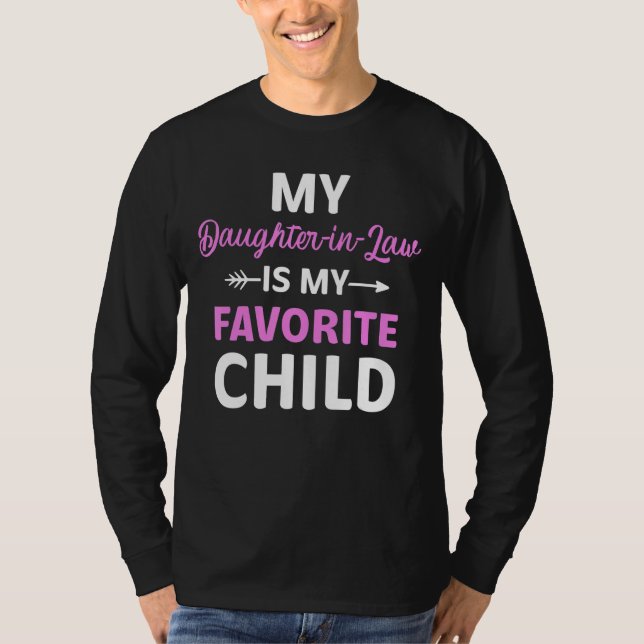 T-shirt Ma belle-fille est Ma mère d'enfant préféré (Devant)