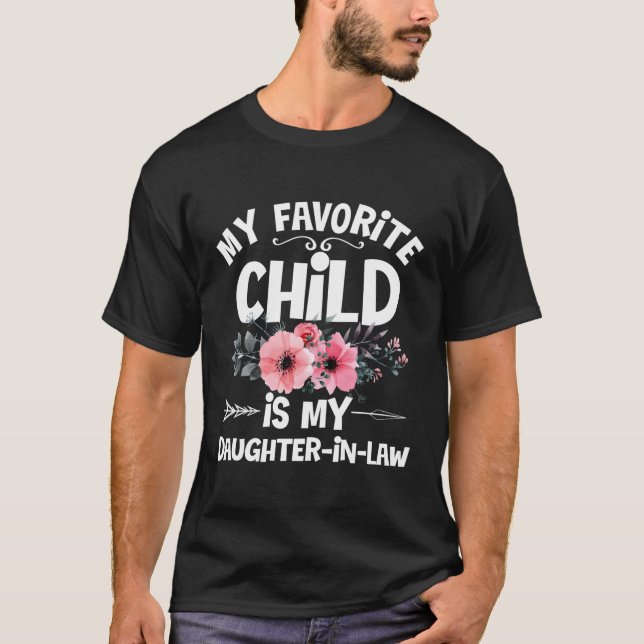 T-shirt Ma Belle-Fille Est Mon Flux D'Humour D'Enfant Préf (Devant)