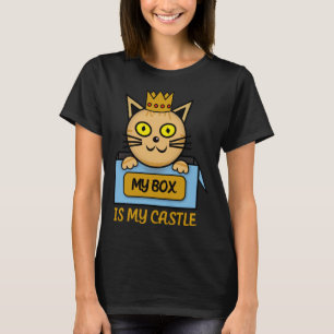 T-shirt Ma Boîte Est Mon Château Signer Mon Chat Aime Se C