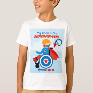 T-shirt Ma Chaise Est Ma Superpower Boy Cape Wheelchair