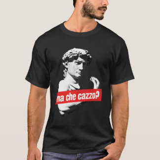 T-shirt Ma Che Cazzo David Statue Avec Gestur À Main Itali