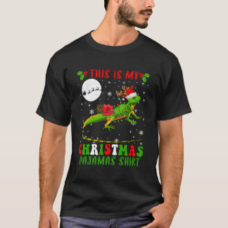 T-shirt Ma chemise de Noël Père Noël Reindeer Lizard L