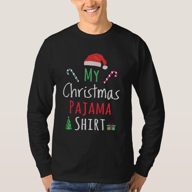 T-shirt Ma chemise de pyjama de Noël (Devant)