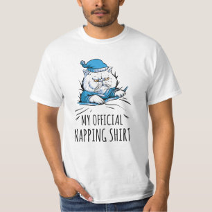 T-shirt Ma chemise de sieste officielle avec chien couchan