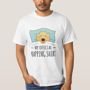 T-shirt Ma chemise de sieste officielle avec chien couchan
