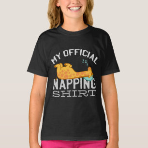 T-shirt Ma chemise de sieste officielle - Giraffe endormie