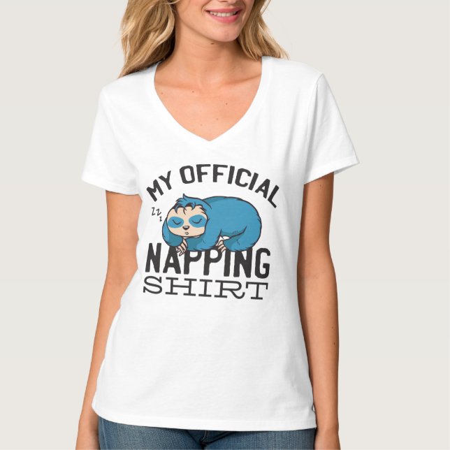 T-shirt Ma chemise de sieste officielle - Lazy sombrer Slo (Devant)