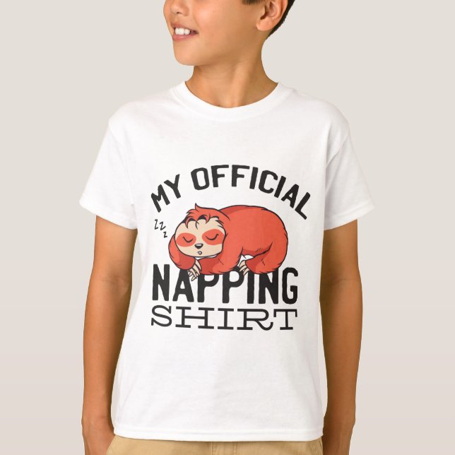 T-shirt Ma chemise de sieste officielle - Lazy sombrer Slo (Devant)