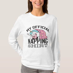 T-shirt Ma chemise de sieste officielle - Lazy sommeil Uni