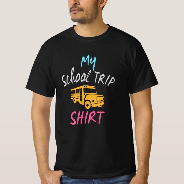 T-shirt Ma chemise de voyage à l'école (Devant)