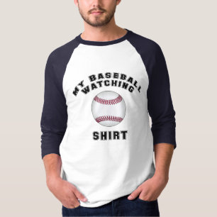 T-shirt Ma chemise d'observation de base-ball