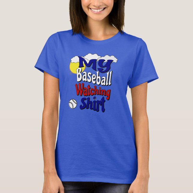 T-shirt Ma chemise d'observation de base-ball (Devant)
