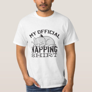 T-shirt Ma chemise officielle de sieste - Chat paresseux e