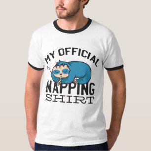 T-shirt Ma chemise officielle de sieste - Paresseux endorm