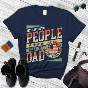 T-shirt Ma Chemise Papa, Mes Favoris M'Appelent Papa