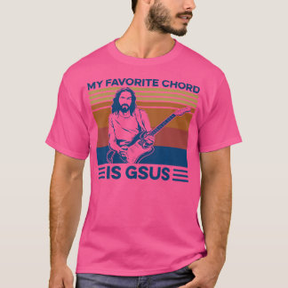 T-shirt Ma Chord Favorite Est Gsus Drôle Jésus Jouant Guit