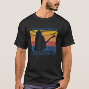 T-shirt Ma Chord Préférée Est Gsus Jésus Jouant De La Vin