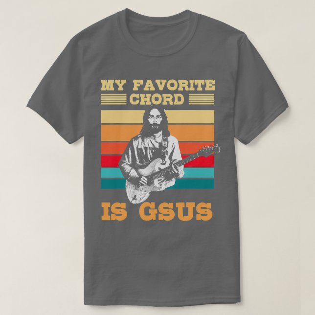 T-shirt Ma Chord Préférée Est Guitariste Gsus (Design devant)