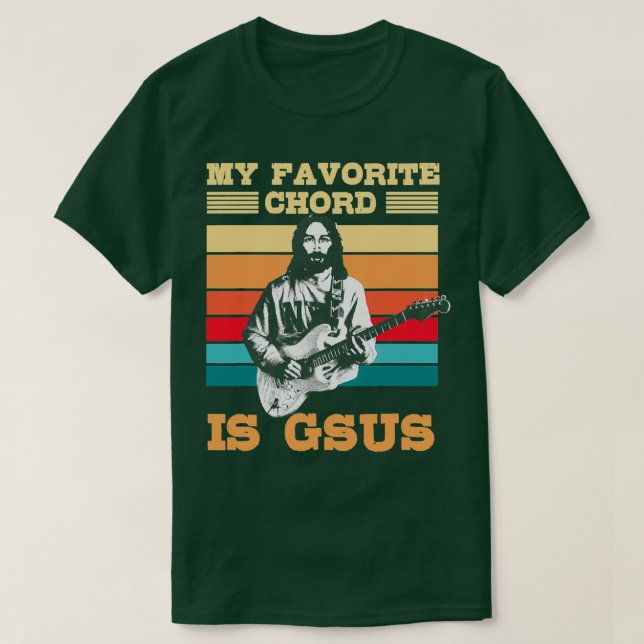 T-shirt Ma Chord Préférée Est Guitariste Gsus (Design devant)