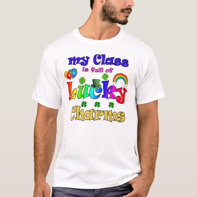 T-shirt Ma Classe Est Pleine De Charmes Chanceux (Devant)
