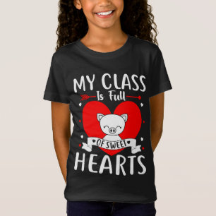 T-Shirt Ma Classe Est Pleine De Coeurs Sucrés Valentine